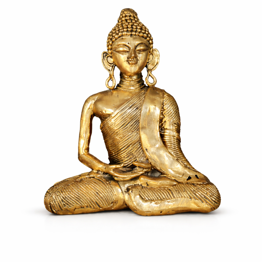 Dhokra Meditating Buddha Sculpture